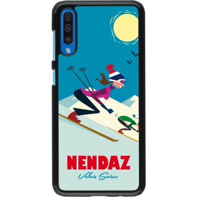 Samsung Galaxy A50 Case Hülle - Nendaz Ski Downhill