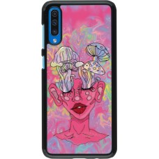 Samsung Galaxy A50 Case Hülle - Psychedelic pink mushroom