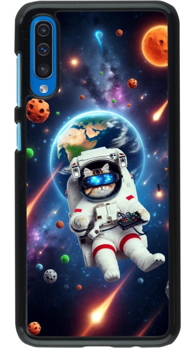 Samsung Galaxy A50 Case Hülle - VR SpaceCat Odyssee