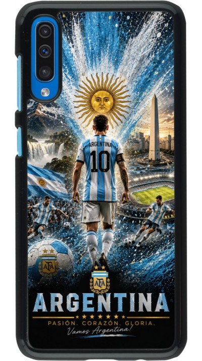 Samsung Galaxy A50 Case Hülle - Fussball Argentinien splash 2026