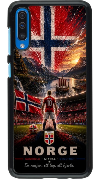 Samsung Galaxy A50 Case Hülle - Fussball Norwegen splash 2026