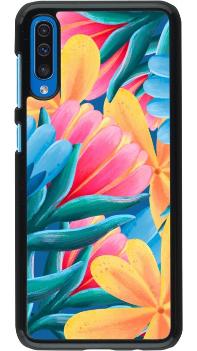Samsung Galaxy A50 Case Hülle - Spring 23 colorful flowers