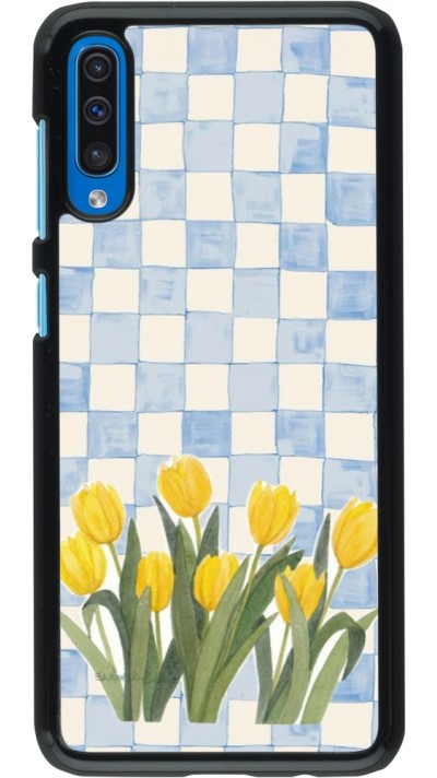 Samsung Galaxy A50 Case Hülle - Blue vichy tulips 2026