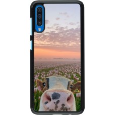 Samsung Galaxy A50 Case Hülle - Cow with tulips 2026
