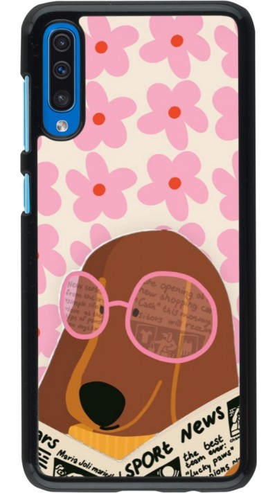 Samsung Galaxy A50 Case Hülle - Dog with newspaper 2026