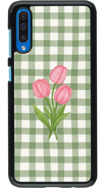 Samsung Galaxy A50 Case Hülle - Green vichy tulips 2026