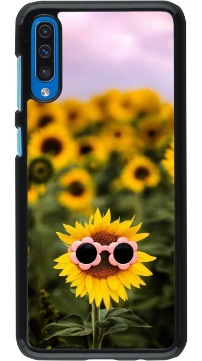 Samsung Galaxy A50 Case Hülle - Sunflower with glasses 2026