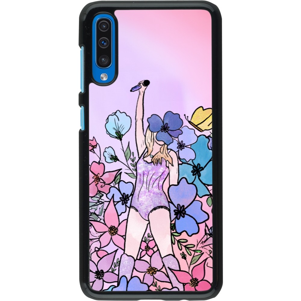 Samsung Galaxy A50 Case Hülle - Taylor Swift Sketch - Pink