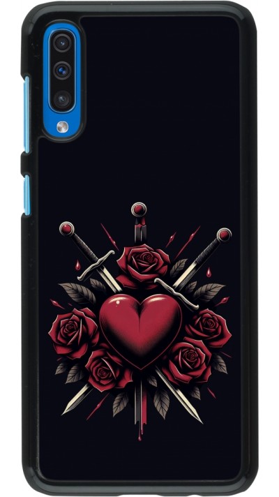 Samsung Galaxy A50 Case Hülle - Valentine 2024 gothic love