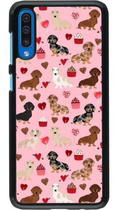 Samsung Galaxy A50 Case Hülle - Valentine 2024 puppy love
