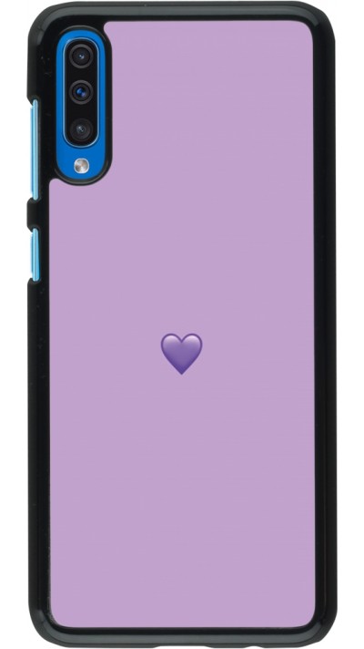 Samsung Galaxy A50 Case Hülle - Valentine 2023 purpule single heart