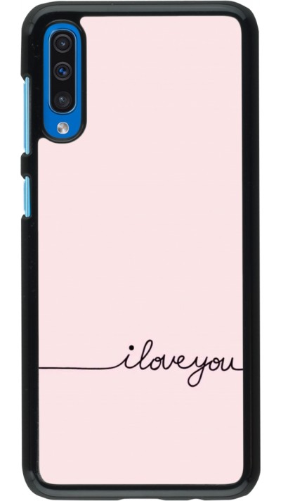Samsung Galaxy A50 Case Hülle - Valentine 2023 i love you writing