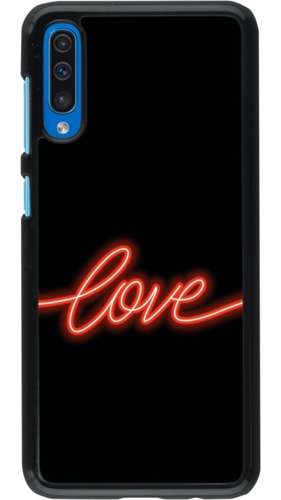 Samsung Galaxy A50 Case Hülle - Valentine 2023 neon love
