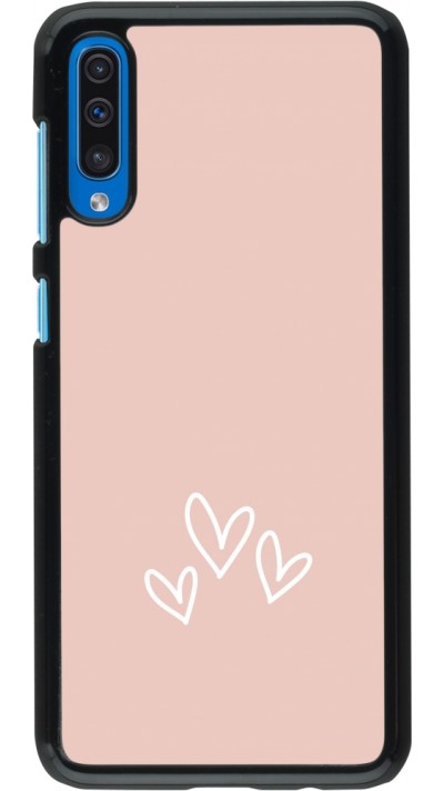 Samsung Galaxy A50 Case Hülle - Valentine 2023 three minimalist hearts