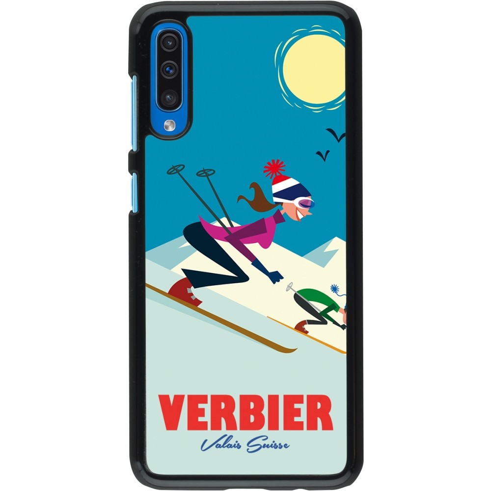 Samsung Galaxy A50 Case Hülle - Verbier Ski Downhill