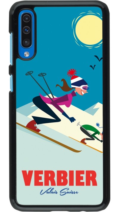 Samsung Galaxy A50 Case Hülle - Verbier Ski Downhill