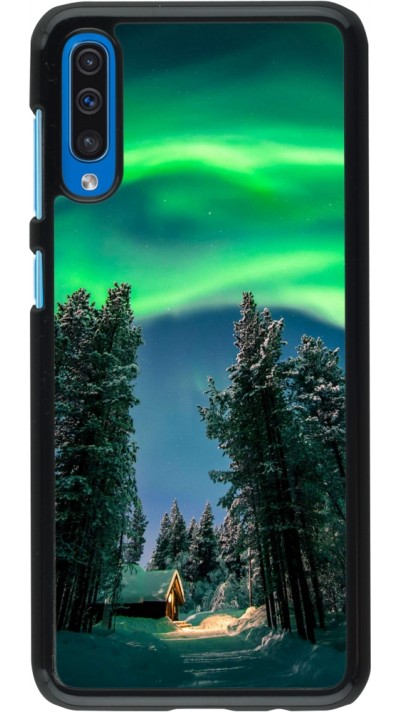 Samsung Galaxy A50 Case Hülle - Winter 22 Northern Lights