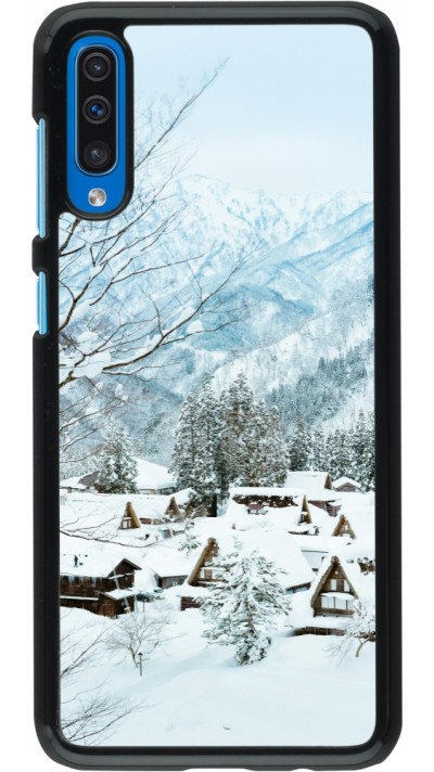 Samsung Galaxy A50 Case Hülle - Winter 25 Winter snowy landscape