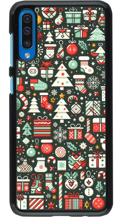 Samsung Galaxy A50 Case Hülle - Weihnachten 2023 Flachmuster