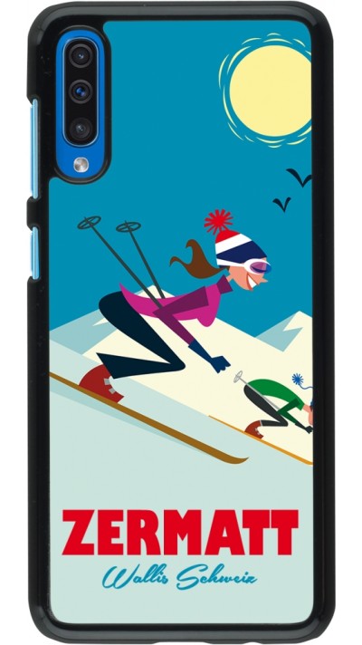 Samsung Galaxy A50 Case Hülle - Zermatt Ski Downhill