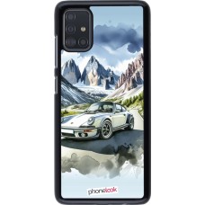 Samsung Galaxy A51 Case Hülle - Porsche 911 Berg Aquarell