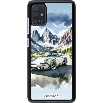 Samsung Galaxy A51 Case Hülle - Porsche 911 Berg Aquarell