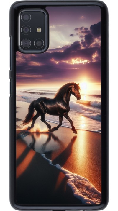 Coque Samsung Galaxy A51 - Cheval majestueux plage