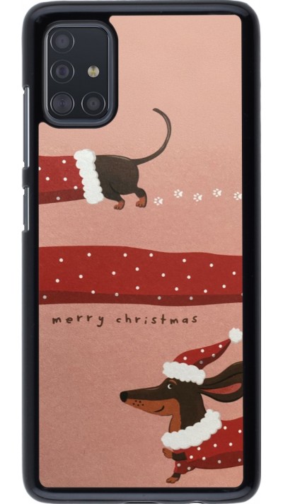 Samsung Galaxy A51 Case Hülle - Christmas 25 Teckel Merry Xmas