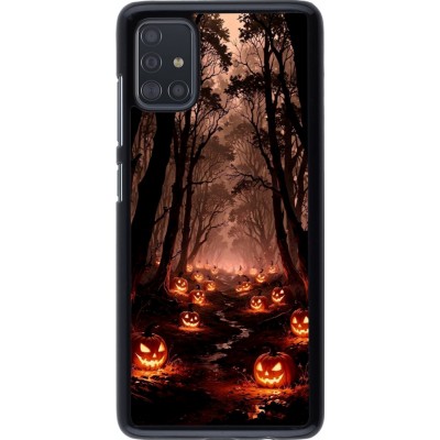 Samsung Galaxy A51 Case Hülle - Halloween 2025 Road of Terrifying Pumpkins