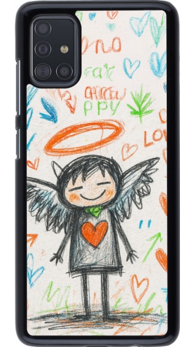 Coque Samsung Galaxy A51 - Little Angel Sketch Love