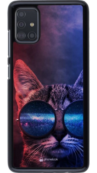 Hülle Samsung Galaxy A51 - Red Blue Cat Glasses