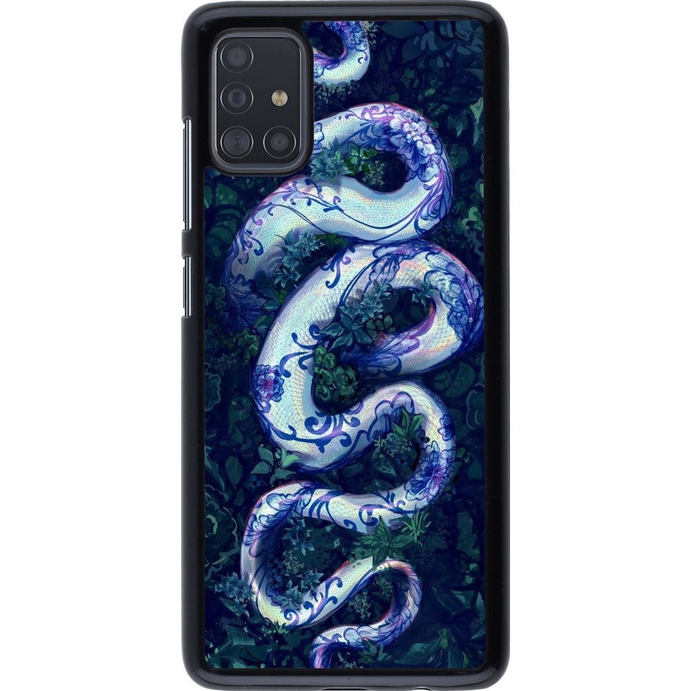 Samsung Galaxy A51 Case Hülle - Snake Blue Anaconda