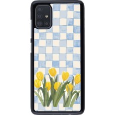 Samsung Galaxy A51 Case Hülle - Blue vichy tulips Spring 2026
