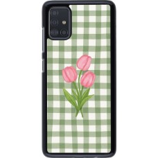 Samsung Galaxy A51 Case Hülle - Green vichy tulips Spring 2026