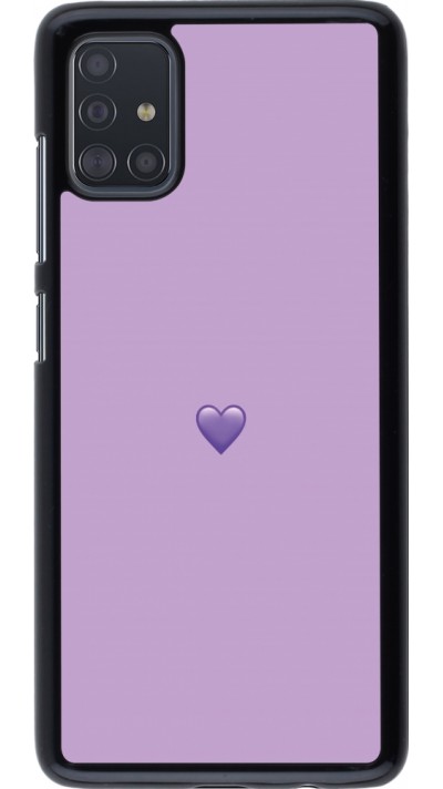 Samsung Galaxy A51 Case Hülle - Valentine 2023 purpule single heart