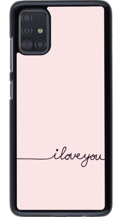 Samsung Galaxy A51 Case Hülle - Valentine 2023 i love you writing