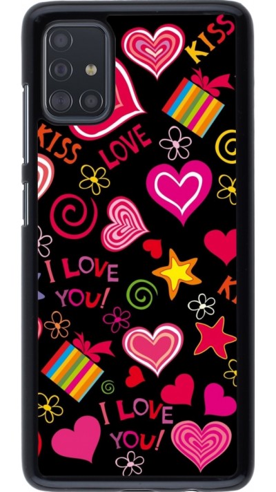 Samsung Galaxy A51 Case Hülle - Valentine 2023 love symbols