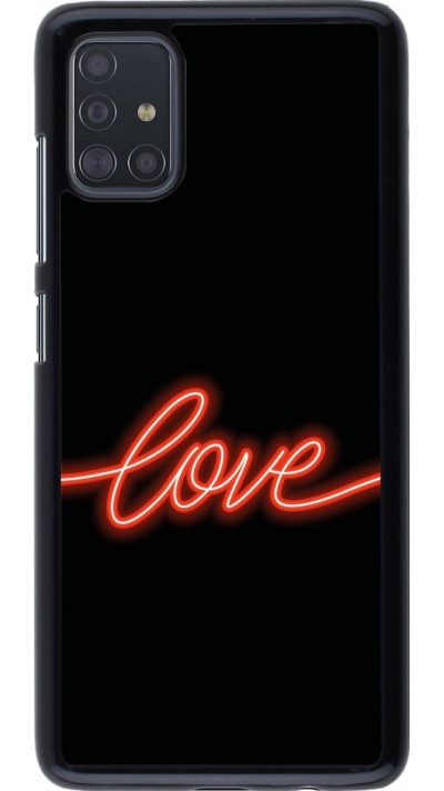 Samsung Galaxy A51 Case Hülle - Valentine 2023 neon love