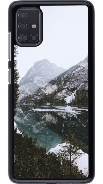 Samsung Galaxy A51 Case Hülle - Winter 22 snowy mountain and lake