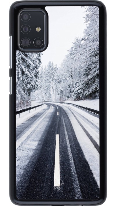 Samsung Galaxy A51 Case Hülle - Winter 22 Snowy Road