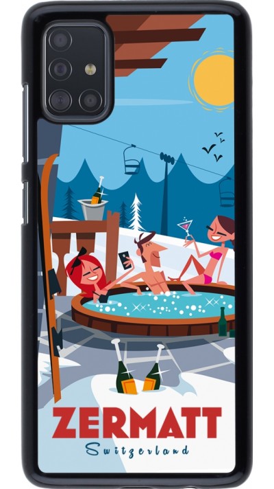 Samsung Galaxy A51 Case Hülle - Zermatt Mountain Jacuzzi