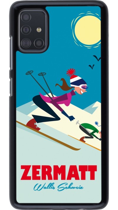 Samsung Galaxy A51 Case Hülle - Zermatt Ski Downhill