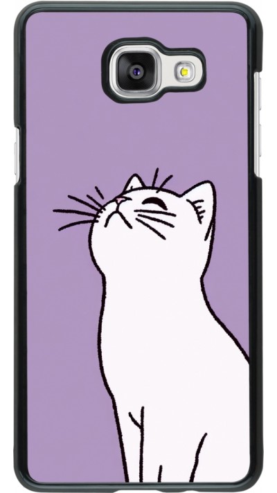 Samsung Galaxy A5 (2016) Case Hülle - Chat auf lila Hintergrund