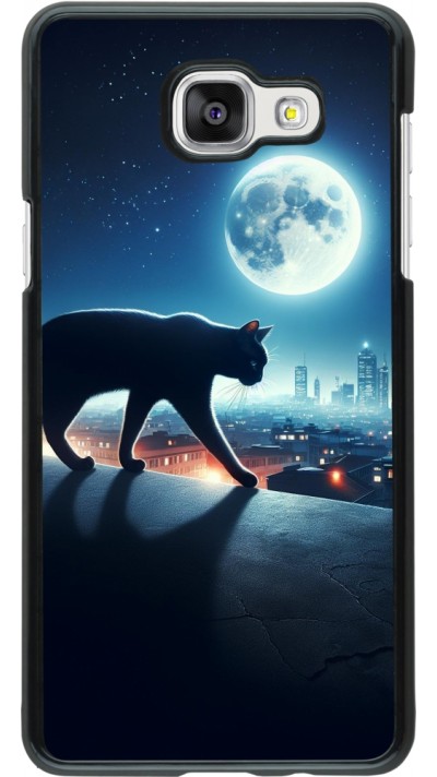 Samsung Galaxy A5 (2016) Case Hülle - Schwarze Katze unter dem Vollmond