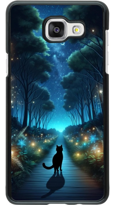 Samsung Galaxy A5 (2016) Case Hülle - Schwarze Katze Spaziergang
