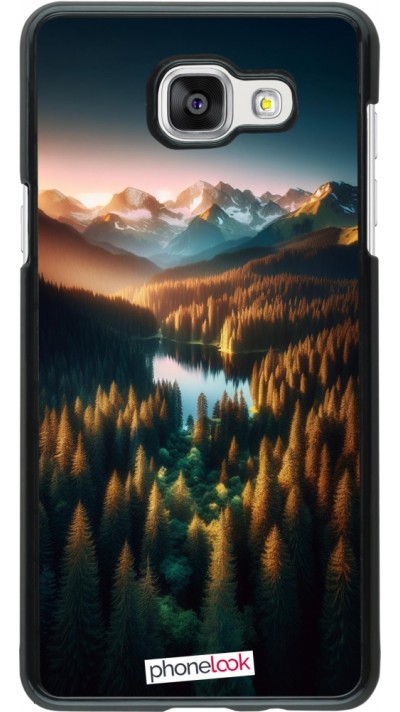 Samsung Galaxy A5 (2016) Case Hülle - Sonnenuntergang Waldsee