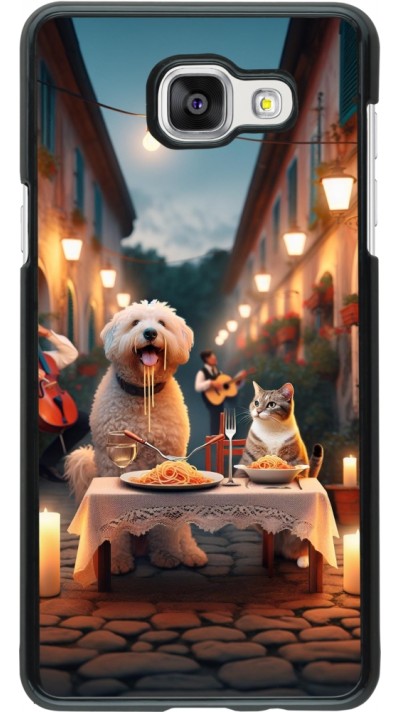 Samsung Galaxy A5 (2016) Case Hülle - Valentin 2024 Hund & Katze Kerzenlicht