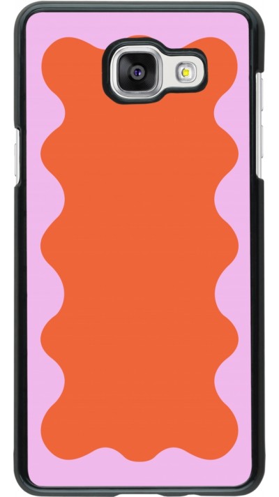 Samsung Galaxy A5 (2016) Case Hülle - Wavy Rectangle Orange Pink