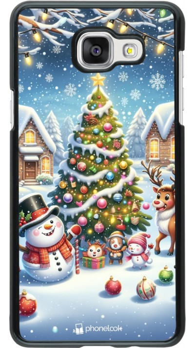 Samsung Galaxy A5 (2016) Case Hülle - Weihnachten 2023 Schneemann und Tannenbaum