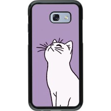 Samsung Galaxy A5 (2017) Case Hülle - Chat auf lila Hintergrund